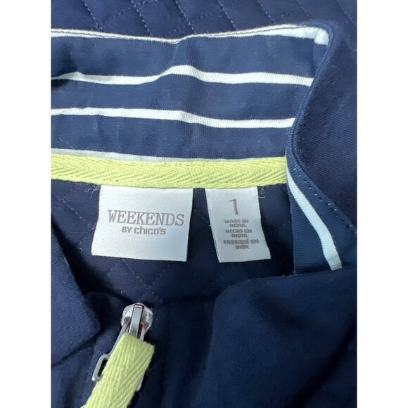 Weekend's by Chico's Full Zip Lightweight Vest Size 1 US M - Picture 5 of 9